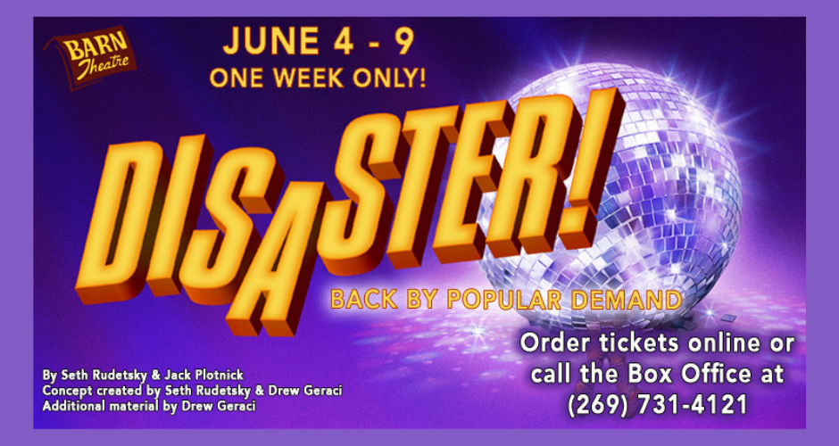 cDisaster on stage at the Barn Theatre June 4-9, 2019