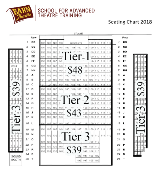 Barn Theatre Seating Chart