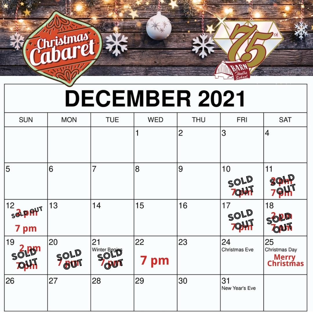 Barn Christmas Cabaret Calendar View V3 12-13-21