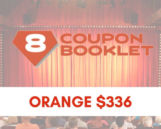 Barn Theatre Orange Coupon Booklets