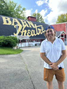 Eric Petersen in front of Barn Theatre
