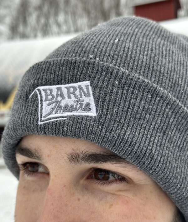 Grey Beanie Hat with Barn Logo